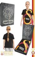 Galatasaray Orijinal Lisanslı Büyük Logo Çocuk T-shirt Kişiye Özel Hediyelik Ahşap Kutulu