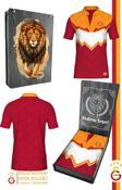 Galatasaray Orijinal Lisanslı Okan Buruk Desing Polo Yaka T-Shirt Gs Aslan Baskılı Hediyelik Kutulu