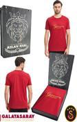 Galatasaray Orijinal Lisanslı Kırmızı Erkek T-Shirt Hediyelik Ahşap Kutulu