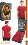 Galatasaray Orijinal Lisanslı Aslan Baskılı T-Shirt Gs Aslan Baskılı Hediyelik Ahşap Kutulu
