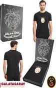 Galatasaray Orijinal Lisanslı Arma T-Shirt Hediyelik Ahşap Kutulu