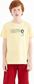 Sarı Baskı Detaylı O Yaka Standart Kalıp Erkek Çocuk T-Shirt - 11145