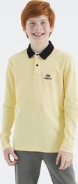 Sarı Polo Yaka Basic Erkek Çocuk T-Shirt - 11171