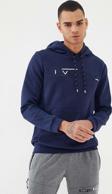 İndigo Kanguru Cep Standart Kalıp Kapüşonlu Erkek Sweatshirt - 87883