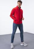 Kırmızı Fermuarlı Dik Yaka Su ve Rüzgar Geçirmez Softshell Erkek Mont - 88050