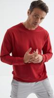 Kırmızı Basic O Yaka Rahat Form Erkek Sweatshirt - 88053