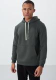 Haki Pamuklu Kalın İçi Tüylü Yumuşak Dokulu Comfort Fit Nakışlı Erkek Sweatshirt - 88419