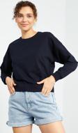 Lacivert Basic Rahat Form O Yaka Kadın Sweatshirt - 97114