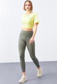 Çağla Yüksek Bel Toparlayıcı Slim Fit Dar Paça Kadın Tayt  - 94568