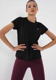 Siyah Basic Kısa Kol Standart Kalıp O Yaka Kadın T-Shirt - 97144
