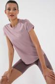 Gül Kurusu Basic Kısa Kol Standart Kalıp O Yaka Kadın T-Shirt - 97144