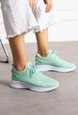 Eformoda Mint Yeşili Beyaz Unisex Yıkanabilir Rahat Hava Alabilen Kokusuz Triko Spor Ayakkabı Sneaker 015 39