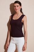 Lela Slim Fit Kalın Askılı Dantelli Kare Yaka Bürümcük Bayan Atlet 5864979 VİŞNE