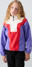 Eflatun Kalın Yumuşak Dokulu Oversize Nakışlı Polar Kız Çocuk Sweatshirt - 75153