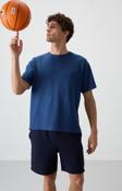 Parlament Waffle İnterlok Yüzeyi Dokulu Oversize Fit Basic Erkek T-Shirt - 88379