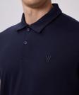 Lacivert Basic Göğüs Logolu Standart Kalıp Triko Polo Yaka Erkek T-Shirt - 87768