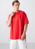 Fiesta Pamuklu Kalın Yumuşak Dokulu Oversize Fit Baskılı Erkek T-Shirt - 88323