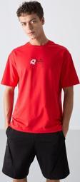 Fiesta Pamuklu Kalın Yumuşak Dokulu Oversize Fit Baskılı Erkek T-Shirt - 88350