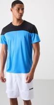 Saks Polyester Nefes Alan Dokulu İnce Esnek Standart Fit Erkek Performans T-Shirt - 88386