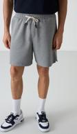 Gri Melanj Pamuklu Kalın Yumuşak Dokulu Comfort Fit Basic Erkek Şort - 81274