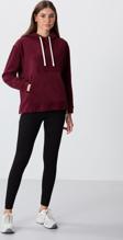 Erguvan Kalın Yumuşak Dokulu Kapüşonlu Oversize Nakışlı Polar Kadın Sweatshirt - 97292