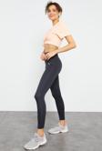 Antrasit Yüksek Bel Streç Slim Fit Dar Paça Kadın Tayt - 94545