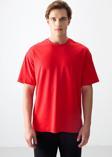 Fiesta Pamuklu Kalın Yumuşak Dokulu Oversize Fit Basic Erkek T-Shirt - 88377