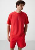 Fiesta Pamuklu Kalın Yüzeyi Dokulu Oversize Fit  Baskılı Erkek T-Shirt - 88368