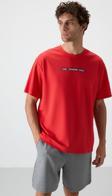 Fiesta Pamuklu Kalın Yüzeyi Dokulu Oversize Fit  Baskılı Erkek T-Shirt - 88365