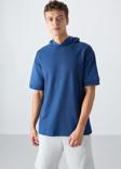 Parlament Pamuklu Kalın Yüzeyi Dokulu Oversize Fit Basic Erkek T-Shirt - 88335