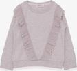 Breeze Kız Çocuk Sweatshirt Güpürlü 4-9 Yaş, Bej Melanj