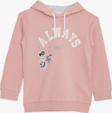 Breeze Kız Çocuk Sweatshirt Pullu Simli Gülenyüz Baskılı 4-9 Yaş, Gülkurusu