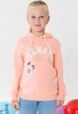 Breeze Kız Çocuk Sweatshirt Pullu Simli Gülenyüz Baskılı 4-9 Yaş, Somon