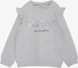 Breeze Kız Çocuk Sweatshirt Pullu Simli Yazı Baskılı 3-8 Yaş, Açık Gri Melanj