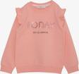 Breeze Kız Çocuk Sweatshirt Pullu Simli Yazı Baskılı 3-8 Yaş, Somon