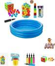 İntex Eğitici Bebek Oyuncakları Seti Şişme Havuz 114Cm - Top - Bultak - Mini Kule - Pompa