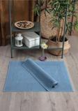 Sevim 2'Li Ayak Havlusu Seti - %100 Pamuk Indigo Mavi Havlu Takımı - 50X70 Cm - Yumuşak & Yüksek Su Emici