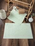 Sevim 2'Li Mint Yeşili Ayak Havlusu Seti - %100 Pamuk - Damask Desenli Havlu Takımı - 50X70 Cm
