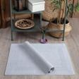 Sevim 2'Li Set Gri Renk Yüksek Emici Ayak Havlusu - Yumuşak & Çizgili - 60X80Cm