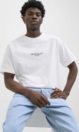Jack&Jones Erkek Jorıslıngton Bisiklet Yaka Kısa Kollu %100 Pamuk T-Shirt 12273157 Beyaz