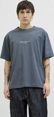 Jack&Jones Erkek Jorıslıngton Bisiklet Yaka Kısa Kollu %100 Pamuk T-Shirt 12273157 Gri