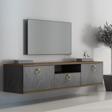 Mobilya Gezegeni Wall Tv Ünitesi 150 Cm Ceviz Mermer