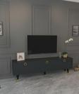 Mobilya Gezegeni Mint Tv Ünitesi 180 Cm Antrasit Gold
