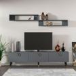 Mobilya Gezegeni Line Tv Ünitesi Antrasit 180 Cm - X3132