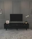 Mobilya Gezegeni Mint Tv Ünitesi 180 Cm Bendır Mermer Gümüş