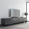 Mobilya Gezegeni Maer Gold Tv Ünitesi 210 Cm Bendir Mermer Renk