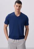 İndigo Basic Kısa Kol Standart Kalıp V Yaka Erkek T-Shirt - 87912
