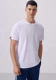 Beyaz Erkek Basic Kısa Kol Standart Kalıp O Yaka T-shirt - 87911