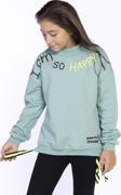 Toontoy Kız Çocuk Balıkçı Yaka İçi Pamuklu Sweatshirt