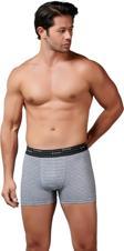 Gümüş Erkek Çizgili Likralı Spor Boxer 3114